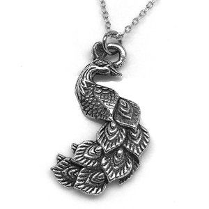 Small Peacock Bird feathers wild life colourful birds lovers Charm Gift Necklace